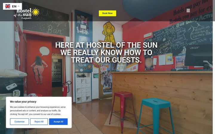 Screenshot of hostelnapoli.com