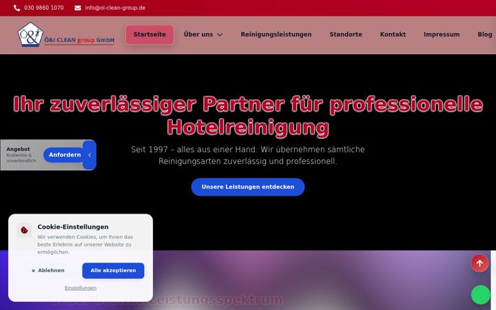 Screenshot of hostelreinigung.at