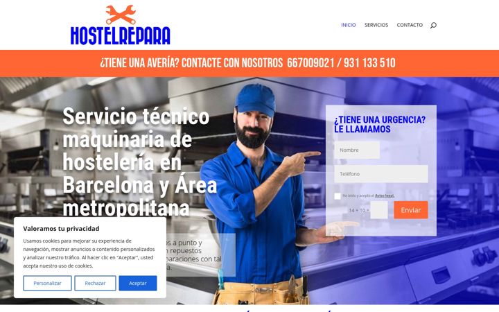 Screenshot of hostelrepara.com