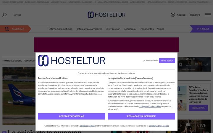 Screenshot of hosteltur.com