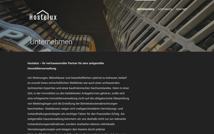 Screenshot of hostelux.com