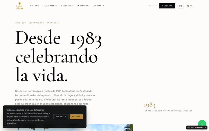 Screenshot of hosteriadecastaneda.es