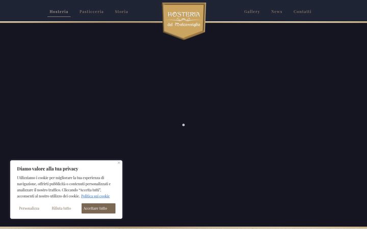 Screenshot of hosteriadelmalconsiglio.it