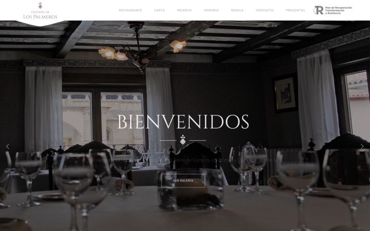 Screenshot of hosteriadelospalmeros.com