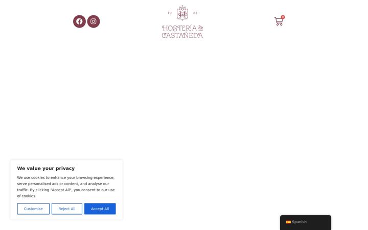 Screenshot of hosteriaencastaneda.es