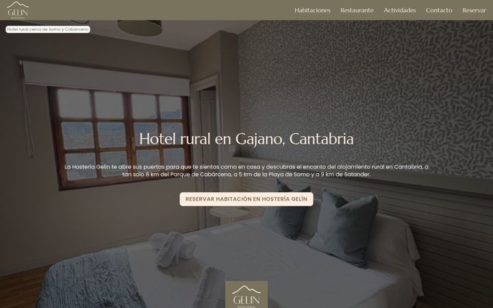 Screenshot of hosteriagelindegajano.com
