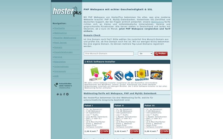 Screenshot of hosterplus.net