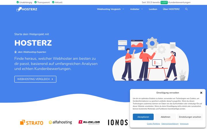 Screenshot of hosterz.ch