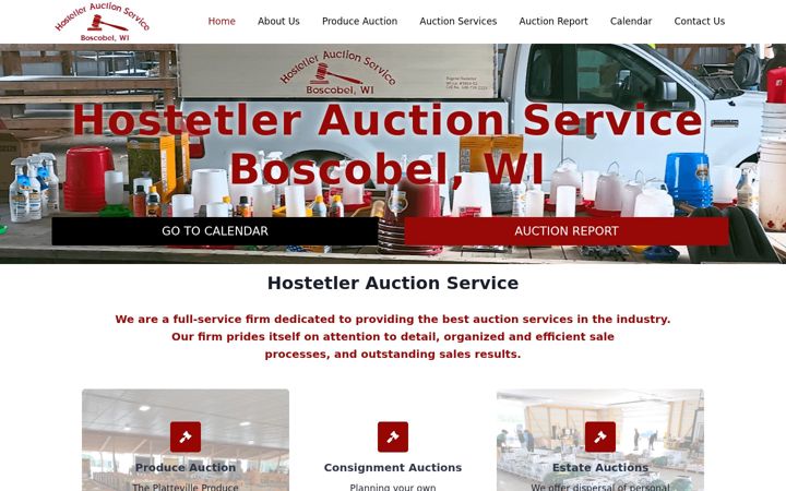Screenshot of hostetlerauction.com