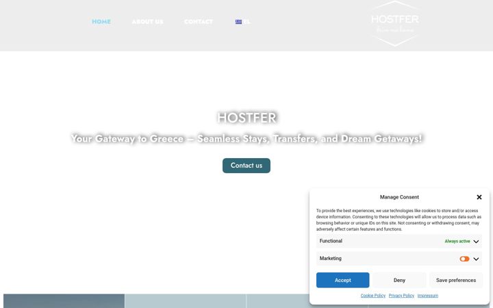 Screenshot of hostfer.gr