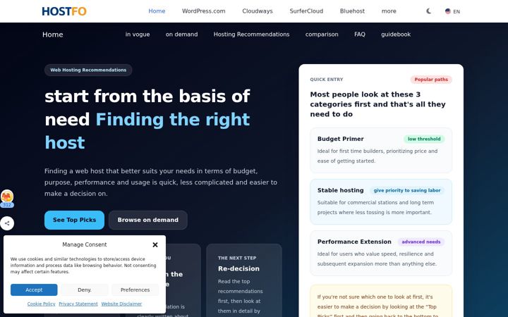Screenshot of hostfo.com