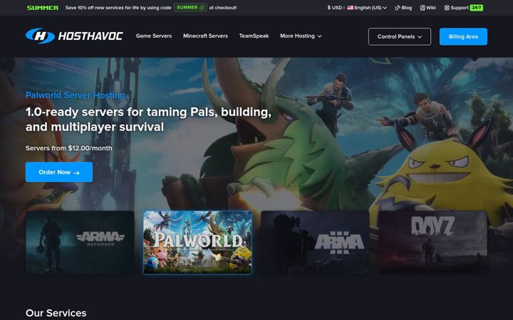 Screenshot of hosthavoc.com