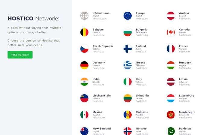 Screenshot of hostico.net