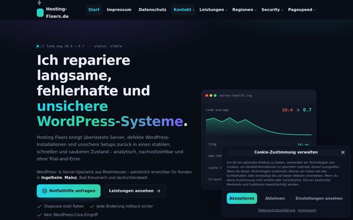 Screenshot of hosting-fixers.de