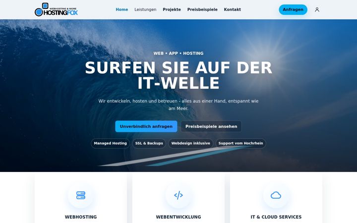 Screenshot of hosting-fox.de