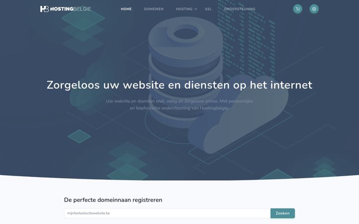 Screenshot of hostingbelgie.com