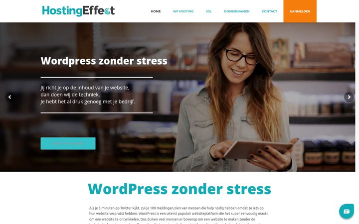 Screenshot of hostingeffect.nl