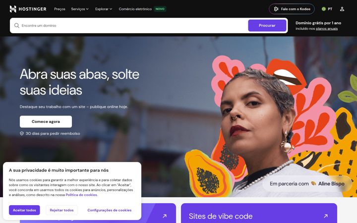 Zrzut ekranu hostinger.com.br