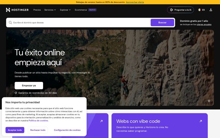 Screenshot of hostinger.mx
