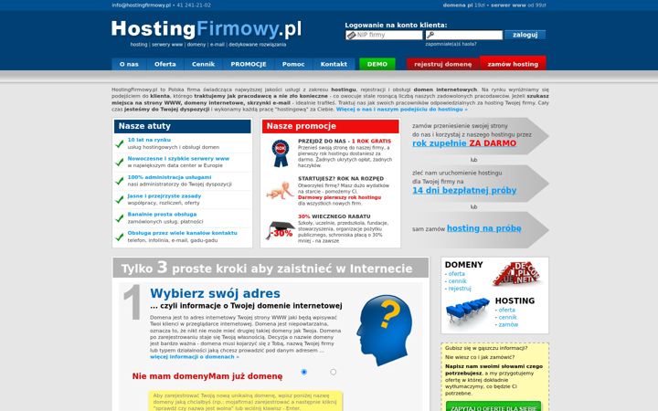 Screenshot of hostingfirmowy.pl