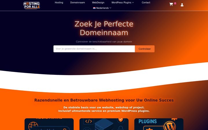 Screenshot of hostingforall.nl