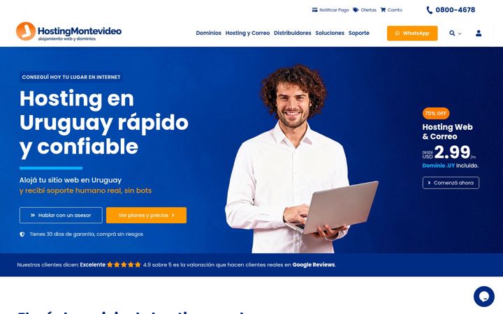 Posnetek zaslona hostingmontevideo.com