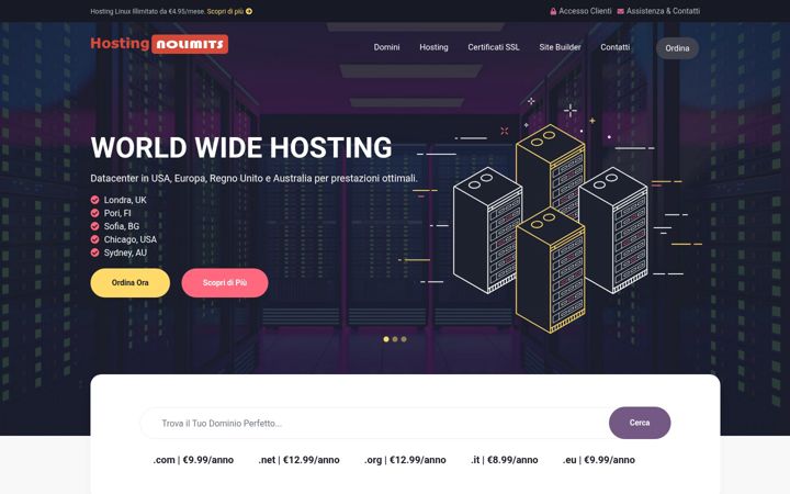 Screenshot of hostingnolimits.com