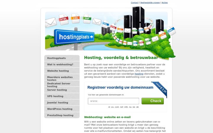 Screenshot of hostingplaats.nl