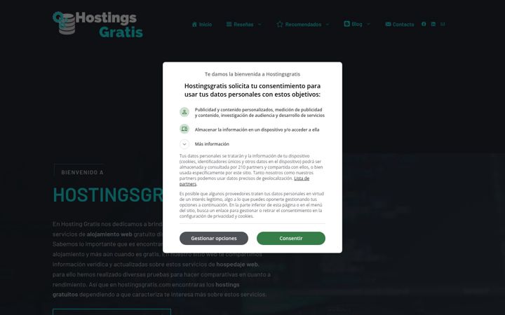 Screenshot of hostingsgratis.com