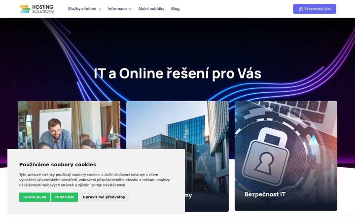 Screenshot of hostingsolutions.cz