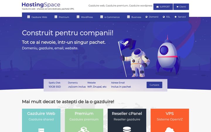 Screenshot von hostingspace.ro