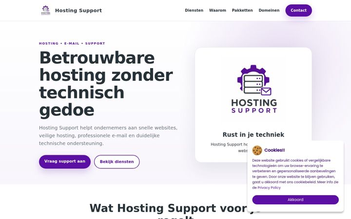 Screenshot of hostingsupport.nl