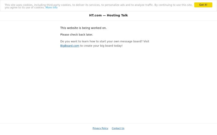 Screenshot of hostingtalk.com