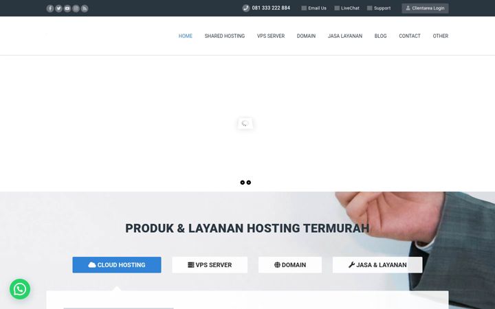 Screenshot of hostingtermurah.net