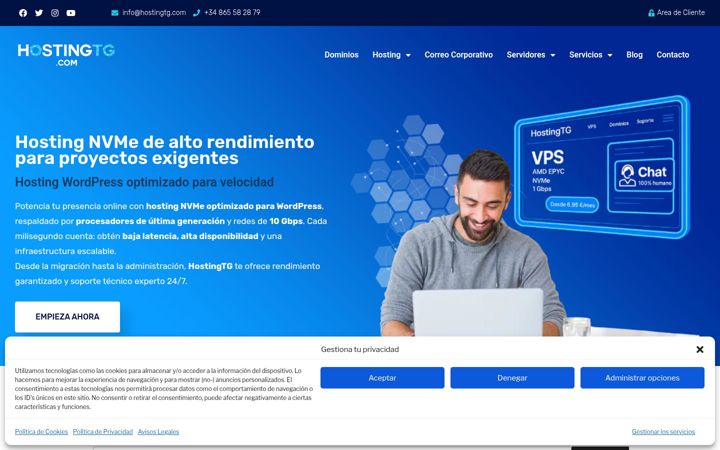 Screenshot of hostingtg.com