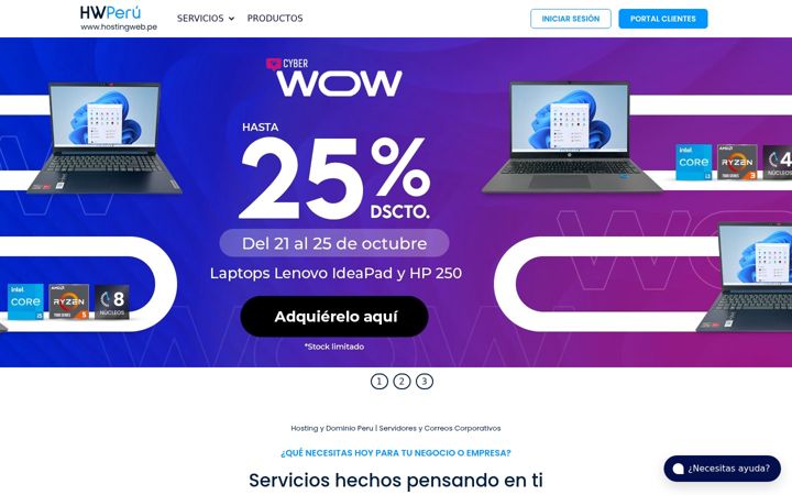Képernyőkép: hostingweb.pe