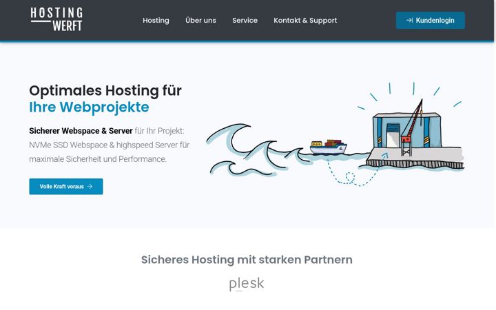 Screenshot of hostingwerft.de