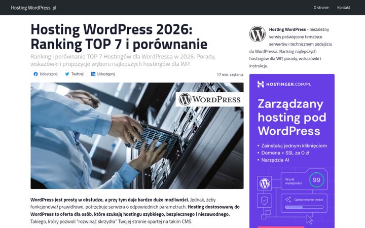 Screenshot of hostingwordpress.pl