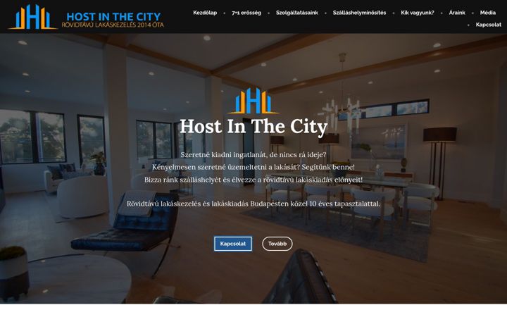 Screenshot of hostinthecity.com