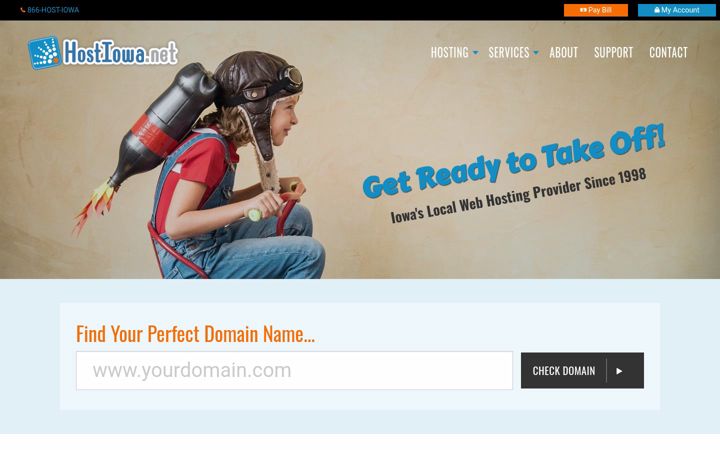 Screenshot of hostiowa.net