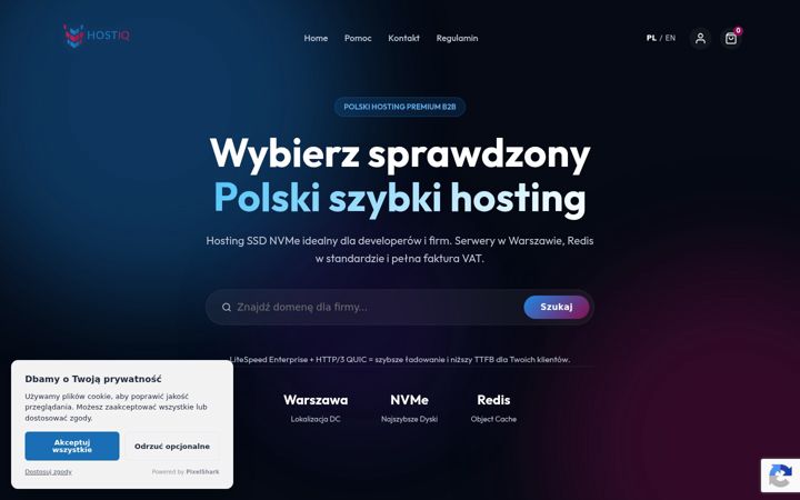 Screenshot of hostiq.pl