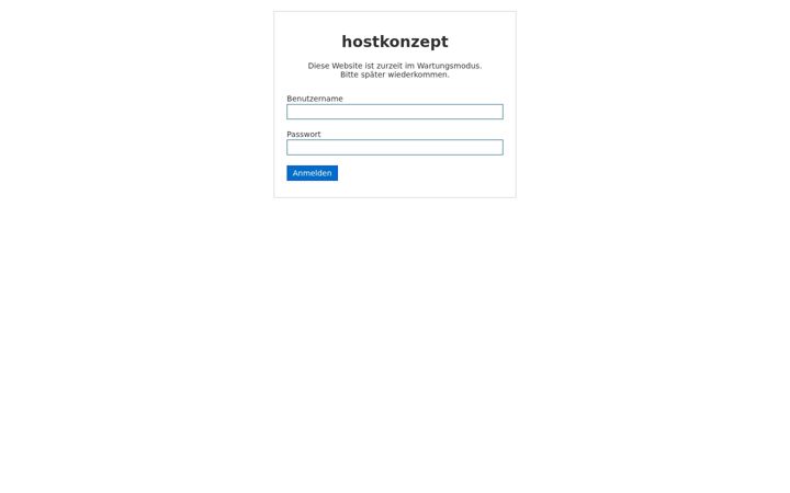 Screenshot of hostkonzept.ch