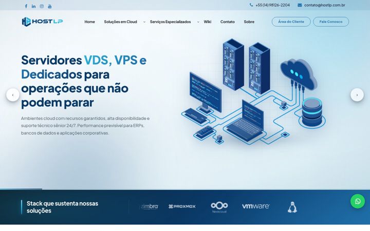 Screenshot of hostlp.com.br