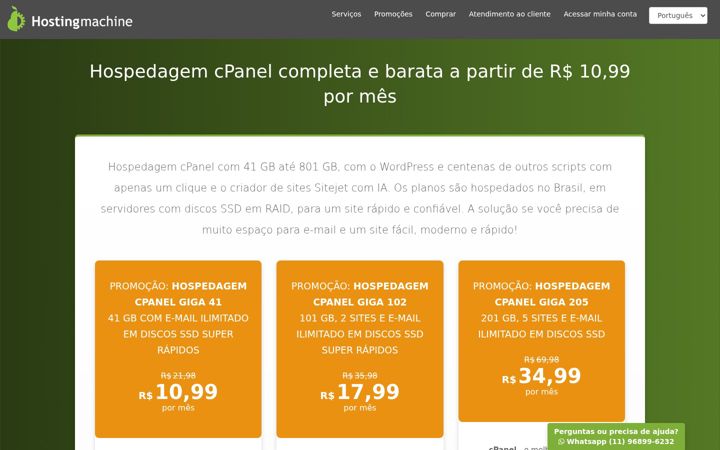 Screenshot of hostmach.com.br