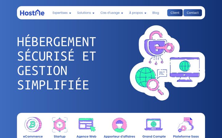 Screenshot of hostme.fr