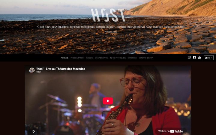 Screenshot of hostmusic.fr