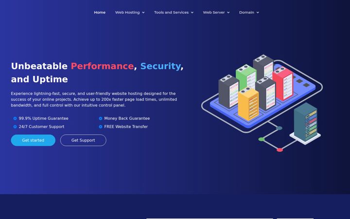 Screenshot of hostnil.com