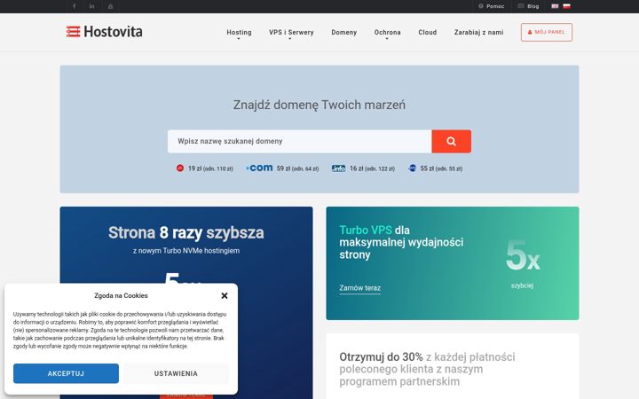 Screenshot of hostovita.pl