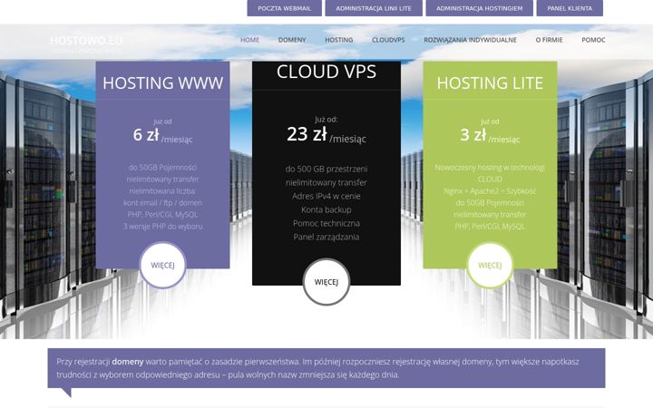Screenshot of hostowo.eu