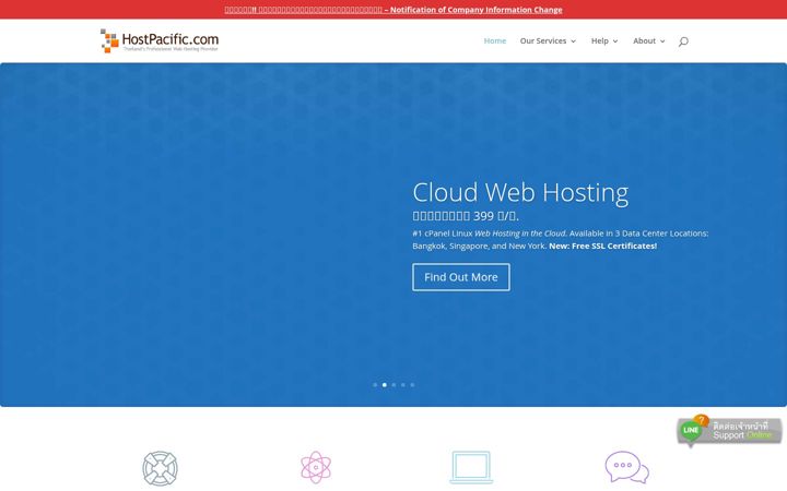 Screenshot of hostpacific.com